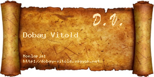 Dobay Vitold névjegykártya